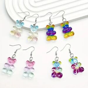 Random Color Ombre Style Gummy Bear Earrings! 2 new pairs.